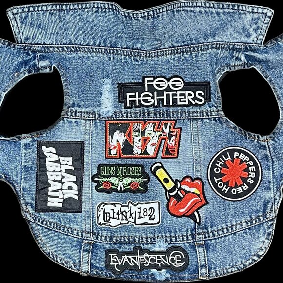 Denim Rock Jacket for Dogs - Picture 2 of 2